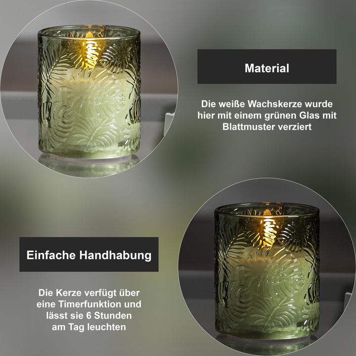 Produktbild Star Trading LED Pillar Kerze Flamme Leaf (1 x)