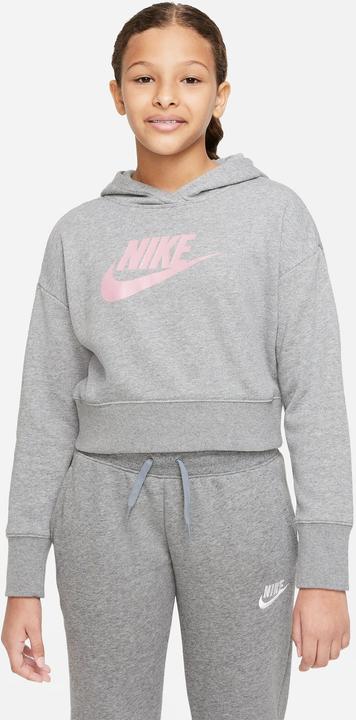 Nike Sportswear Club Big Kids" Carbon Heather/Elemental Pink L (L)