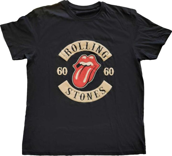 Immagine prodotto The Rolling Stones Maglietta unisex adulto Sixty Biker Suede (L)