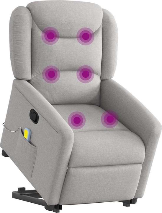 Produktbild VidaXL Massagesessel mit Aufstehhilfe Wolkengrau Stoff