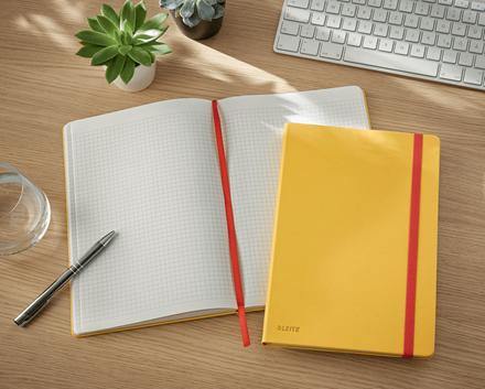 Actual product image Leitz Notebook Cosy B5, Plaid, Yellow (B5, Checked, Hardcover)