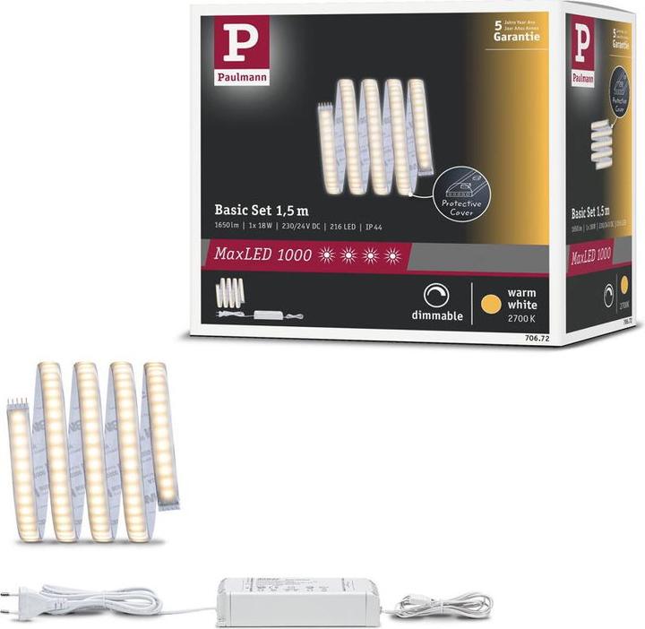 Actual product image Paulmann MaxLED 1000 Stripe Set (Warm white, 150 cm, Indoor)
