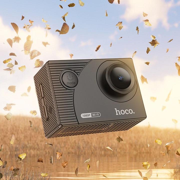 Produktbild Hoco Headphone with microphone sports camera with screen 2" 1080P/30fps DV100 black (WLAN)