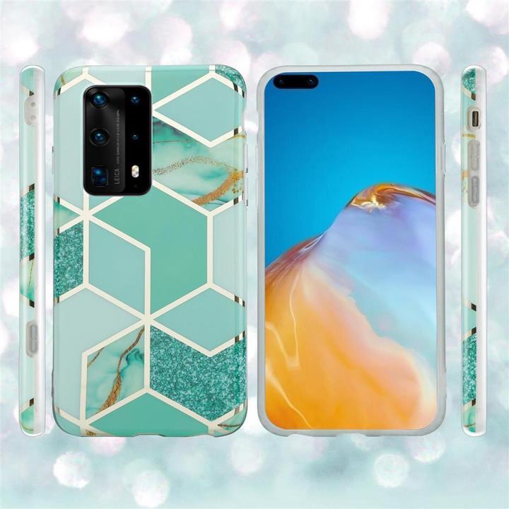 Actual product image Cadorabo IMD TPU Colorful Marble Cover (Huawei P40)