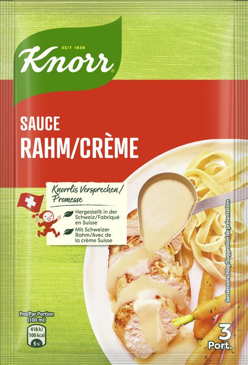 Knorr Rahm Sauce Beutel, feine Rahmsauce für Fleisch, Gemüse oder Pasta, einfach & schnell zubereitet (30 g)