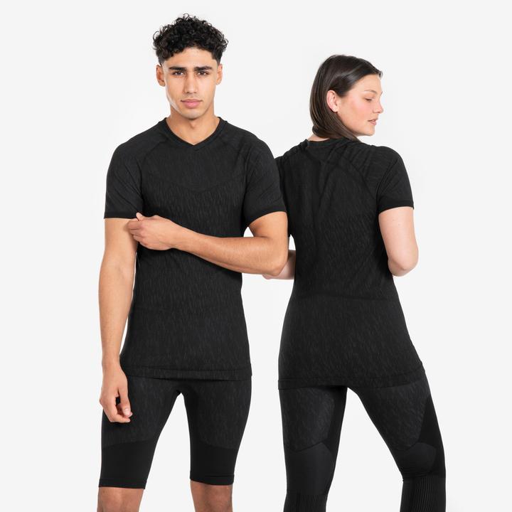Produktbild Kipsta Damen/Herren Fussball Funktionsshirt kurzarm - Keepdry schwarz (L)