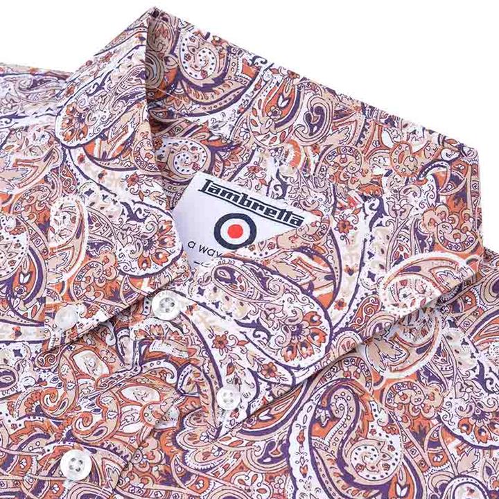 Immagine prodotto Lambretta Camicia Paisley Maniche Corte Uomo (XXL)