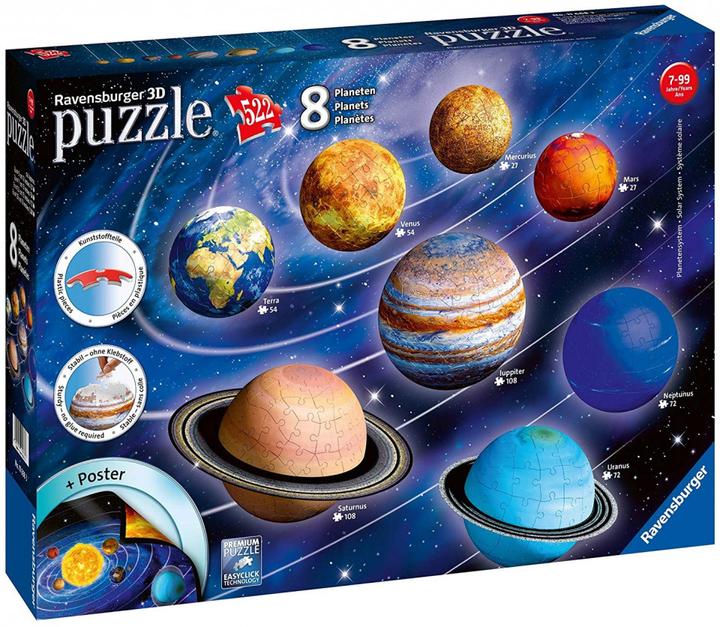 Produktbild Ravensburger 3D Sonnensystem (540 Teile)