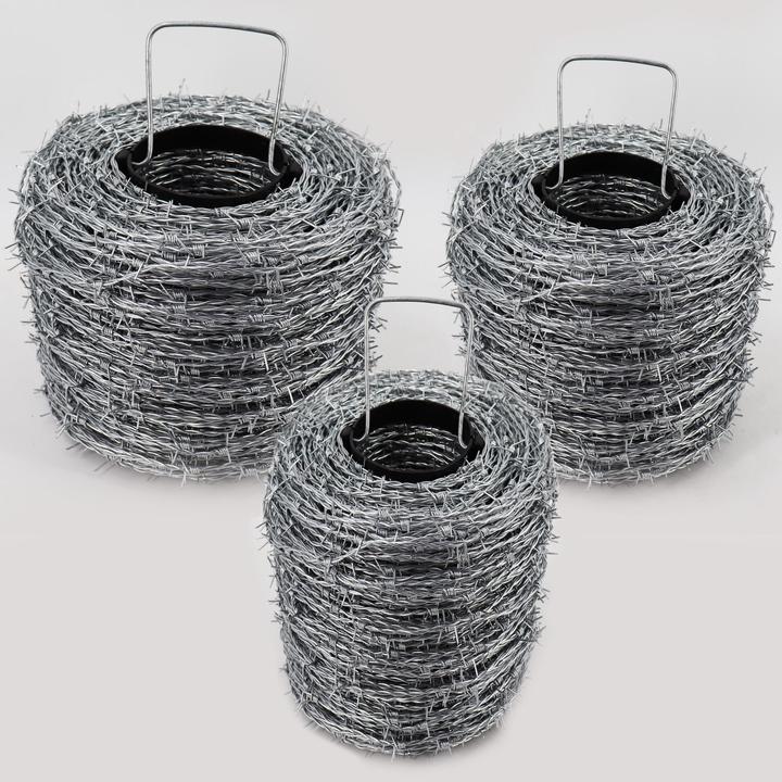 Actual product image Aquagart 750m Stacheldraht verzinkt 1,6/1,7mm für Wildzaun Forstzaun Knotengeflecht