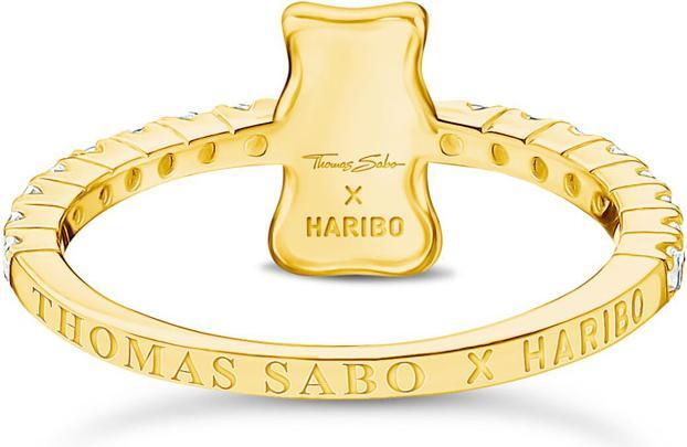 Produktbild Thomas Sabo Ring mit HARIBO Goldbär und Steinen vergoldet (52, 925 Silber)