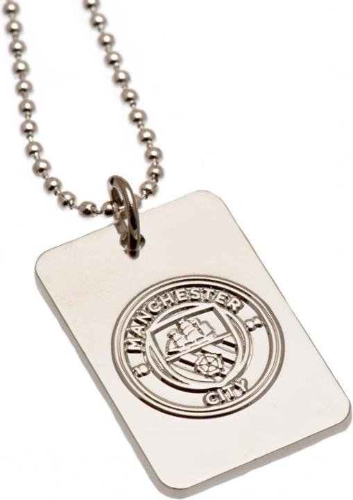 Produktbild Manchester City FC versilbertes Dog Tag und Kette (100% Metall)