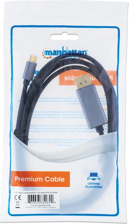 Produktbild Manhattan USB-C — DisplayPort (2 m, DisplayPort)