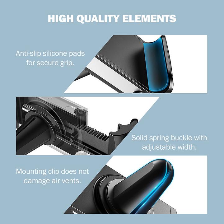 Actual product image Crong Universal Smart CRG-CH2-BLK car terminal holder