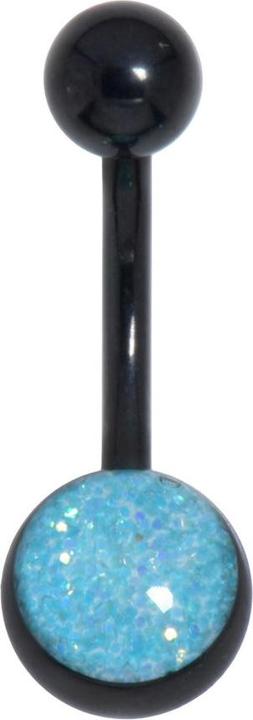 Actual product image Bijouteria Bellypiercing (Surgical steel 316L, Epoxy resin, PVD coating (black))