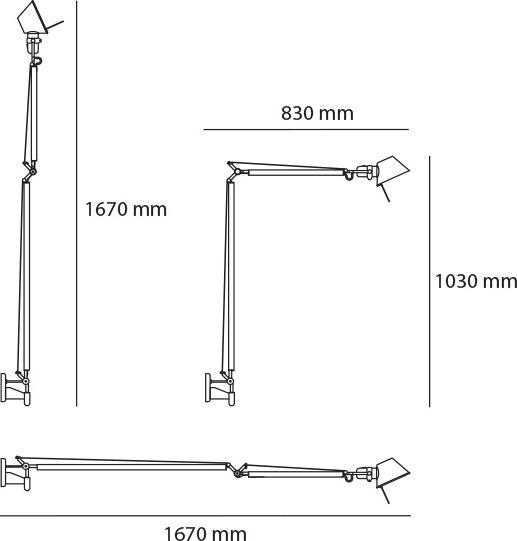Actual product image Artemide Tolomeo Braccio (593 lm)