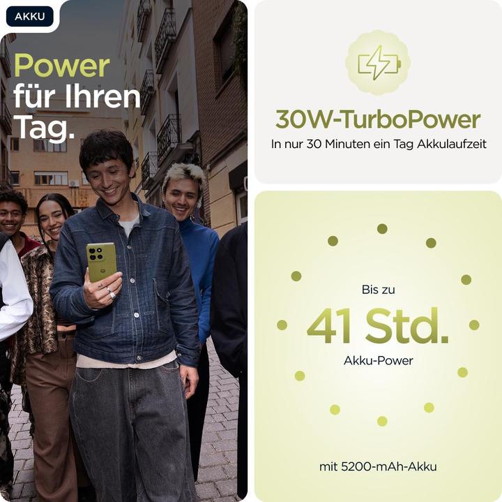 Actual product image Motorola G86 (256 GB, Golden Cypress, 6.67", Dual SIM, 50 Mpx)
