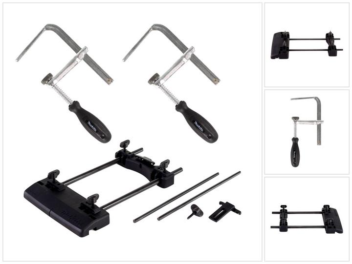 Image du produit Makita Adaptateur de rail de guidage ( 194579-2 ) + 2x serre-joints ( 194385-5 ) pour fraise RP DRT