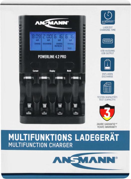 Produktbild Ansmann Powerline 4.2 Pro (1 Stk., HR03, Ladegerät ohne Akku)