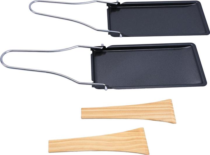 Produktbild Casativo 6er-Set Grillpfännchen mit klappbarem Griff und Holzspatel, Raclette