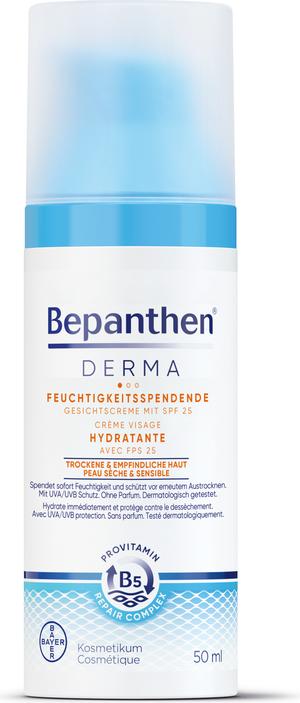 Immagine prodotto Bepanthen Derma Crema idratante per il viso con SPF 25 (50 ml, Crema 24h, SPF 25)