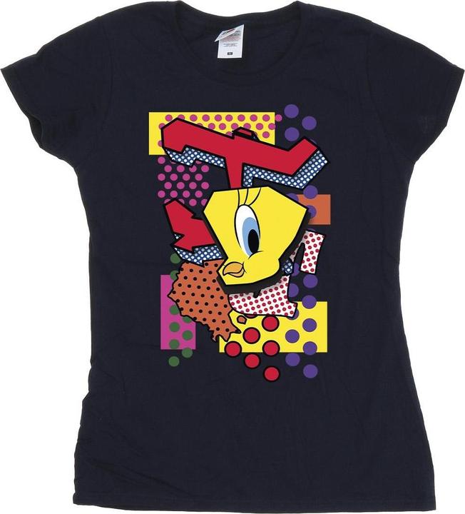 Actual product image Looney Tunes Womens/Ladies Tweety Pop Art Cotton T-Shirt (M)
