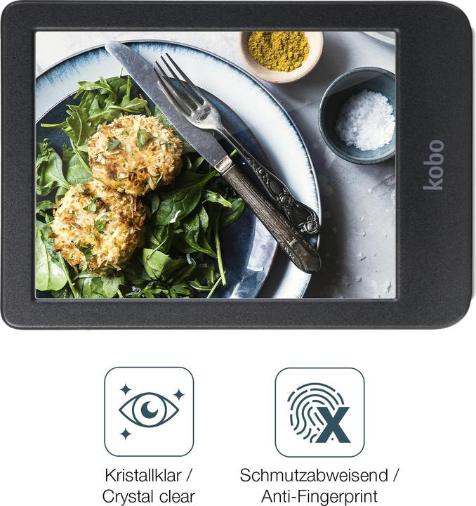 Actual product image Dipos Screen Protector Crystalclear for Kobo Clara BW eReader