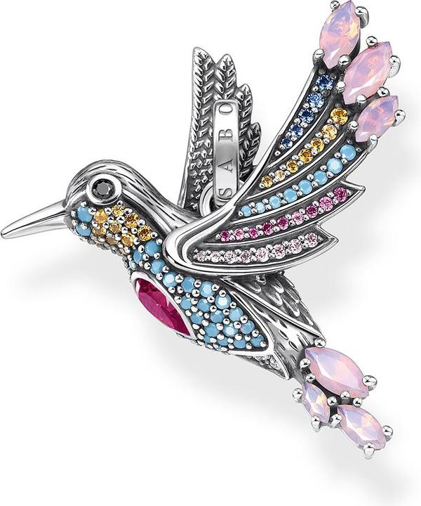 Thomas Sabo Anhänger bunter Kolibri silber (Geschwärzt, 925 Sterlingsilber)