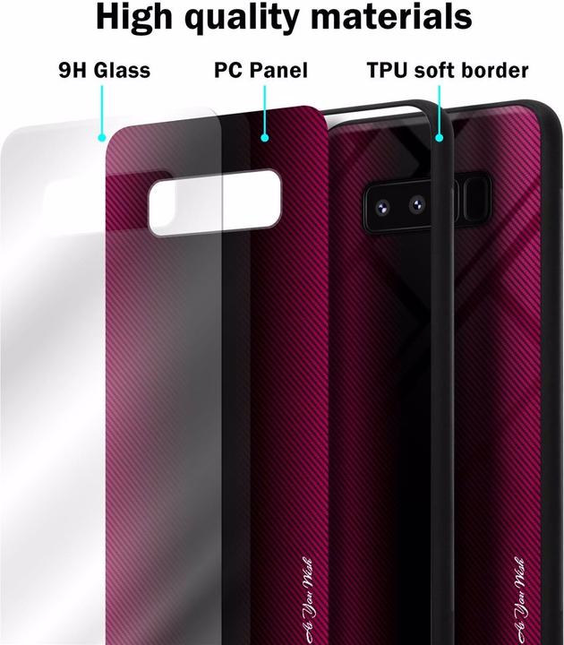 Produktbild Cadorabo TPU Gestreiftes Glas Cover (Samsung Galaxy Note 8)