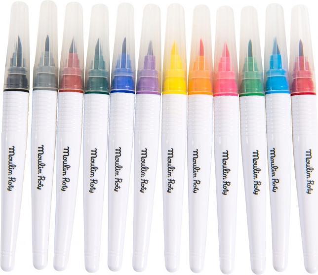Image du produit Moulin Roty 12 feutres pinceaux, Les Schmouks (Coloré, 12 x)