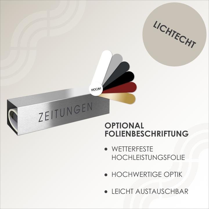Produktbild Mocavi Zeitungsfach ZF 1 einseitig geschlossen Edelstahl