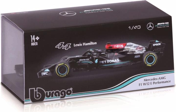 Actual product image Bburago L. Hamilton Mercedes-AMG F1 W12
