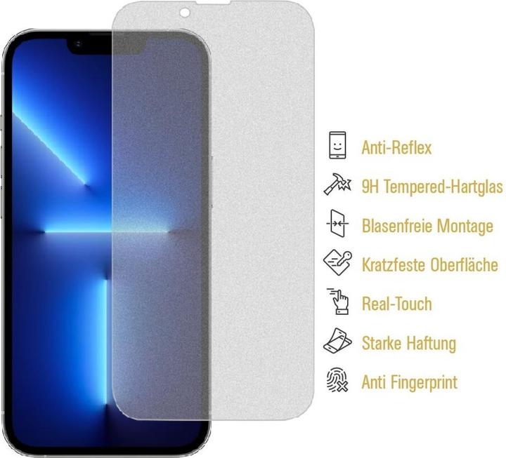 Produktbild Protectorking 6x Echtes Tempered 9H Panzerhartglas Matt Entspiegelt (6 Stück, Apple iPhone 13 Pro)
