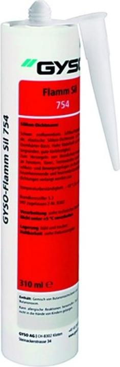 Actual product image Gyso Silicone sealant Flamm-Sil 754 (Black, 310 ml)