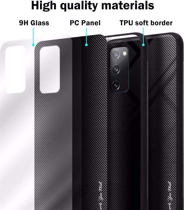 Produktbild Cadorabo TPU Gestreiftes Glas Cover (Samsung Galaxy S20 FE)