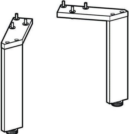 Immagine prodotto Geberit set piedi, 2 pezzi, altezza regolabile, 18 cm