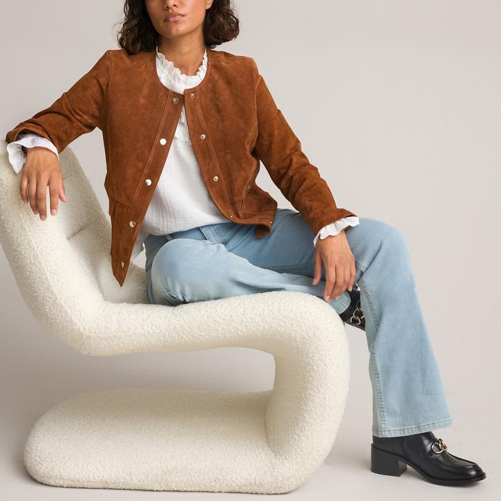 Image du produit La Redoute Collections Veste en cuir (48)