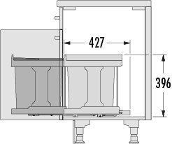 Produktbild Hailo Einbau-Abfallsammler (20 l)