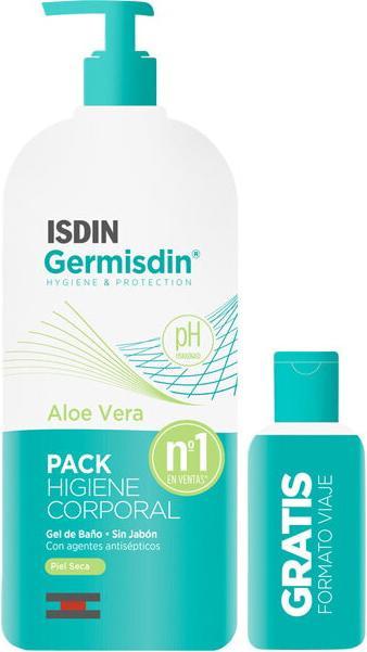 Isdin Germisdin Aloe Vera Shower Gel Without Soap 1000ml Set 2 Artikel (1000 ml)