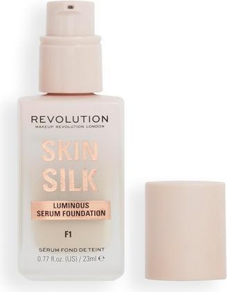 Produktbild Makeup Revolution Skin Silk Serum Foundation Leichte bis mittlere Deckkraft mit Hyaluronsäure 23ml (F1)