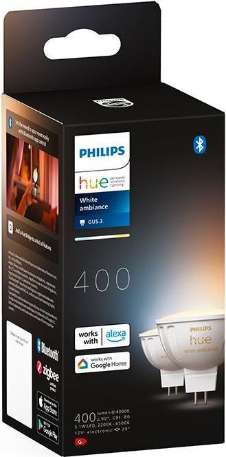 Actual product image Philips Hue White Ambiance (GU5.3, 5.10 W, 400 lm, 2 x, G)
