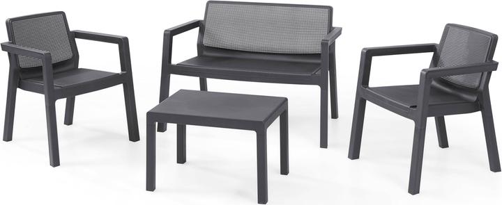 Allibert Loungeset Emily, Grau, 4 Sitzplätze