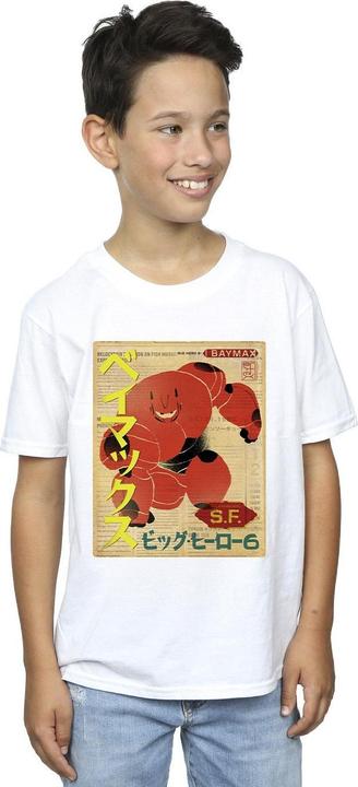 Actual product image Disney Boys Big Hero 6 Baymax Baymax Newspaper T-Shirt (116)