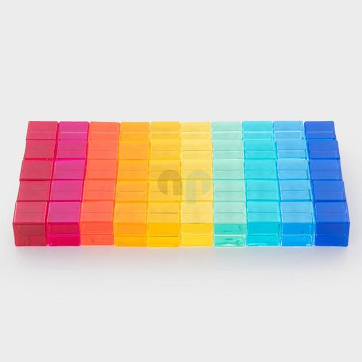Actual product image TickiT 50 colored and transparent acrylic cubes