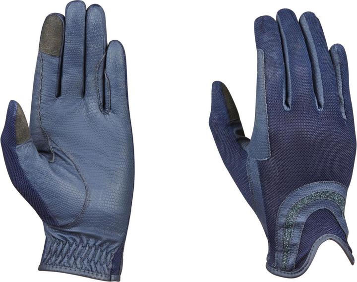 Image du produit Dublin Gants d'équitation brillants en cuir de chèvre avec paume en maille (S)
