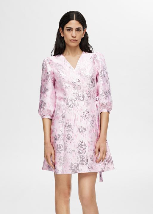 Produktbild Selected Femme Geblümtes Jacquard Wickelkleid (38)