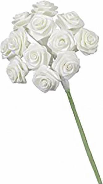 Actual product image Glorex Dior Rose 12 flowers white