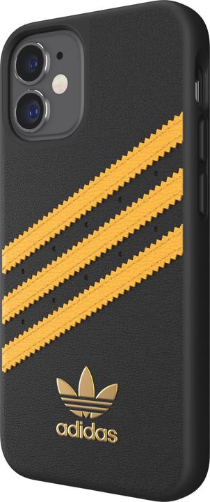 Image du produit adidas Coque arrière en PU moulé iPhone 12 mini Noir/Jaune (Apple iPhone 12 mini)