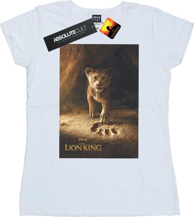 Actual product image Disney Womens/Ladies The Lion King Movie Simba Poster Cotton T-Shirt (S)