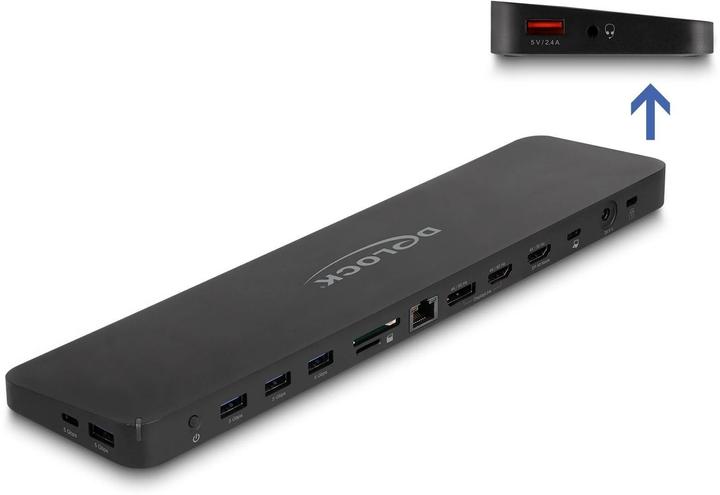 Produktbild Delock USB Type-C Triple Display Dockingstation mit DisplayL (USB-C, 10 Ports)