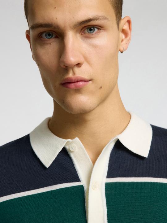Actual product image Selected Homme 100% Merinowoll Langarm-Poloshirt (XXL)